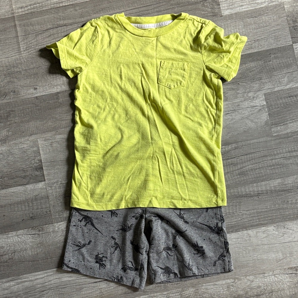 Epic Threads Yellow and Gray Kids Pajama Set